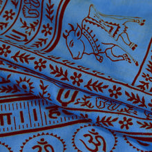 Prabhuji's Gifts - Meditation Yoga Prayer Shawl - Maha Mantra - Denim Blue Large