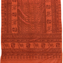 Meditation Yoga Prayer Shawl - Maha Mantra - Peach Orange Large