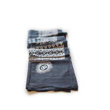 Meditation Yoga Prayer Shawl - Buddha - Black Large
