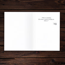 602-11 - Greeting Card - Prabhuji's quote - 'There is something life wishes...' - 7"x5"