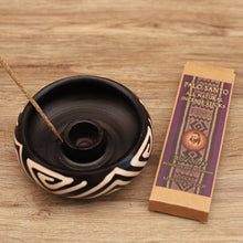 Incense Burner - Peruvian Ceramic Holder for Palo Santo Stick - 5"