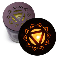 Soy Candle for Chakra Meditation Scented with Essential Oils | Solar Plexus Chakra Manipura | Lavender Blossom | Power and Self-confidence - 10.5oz - Wholesale and Retail Prabhuji's Gifts