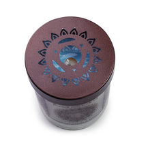 Soy Candle for Chakra Meditation Scented with Essential Oils | Throat Chakra Vishuddha | Woods & Amber | Communication and Wisdom - 10.5oz - Wholesale and Retail Prabhuji's Gifts
