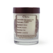 Soy Candle for Chakra Meditation Scented with Essential Oils | Third Eye Chakra Ajna | Indian Jasmine | Concentration and Intuition - 10.5oz - Wholesale and Retail Prabhuji's Gifts