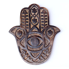Decor - Wooden Hamsa - Myrtle 7"x6" - Wholesale and Retail Prabhuji's Gifts