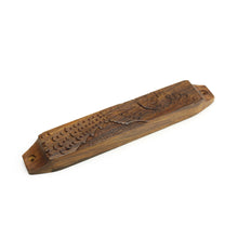 Decoración - Caja de madera para Mezuzá 9"x1.5" Pavo real