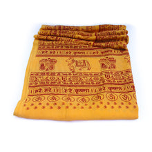 Meditation Yoga Prayer Shawl - Maha Mantra - Yellow Large