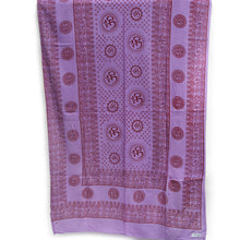 Prabhuji's Gifts - Meditation Yoga Prayer Shawl - Mantra Om - Purple Large