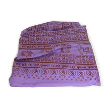 Meditation Yoga Prayer Shawl - Maha Mantra - Purple Large