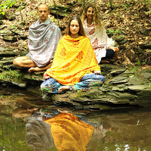 Meditation Yoga Prayer Shawl - Ganesh - Yellow Large - Wholesale and Retail Prabhuji's Gifts 
