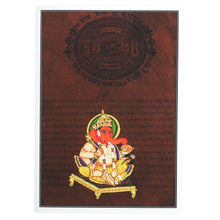 Greeting Card - Rajasthani Miniature Painting - Red Ganesh - 5"x7" Prabhuji’s Gifts wholesale and retail