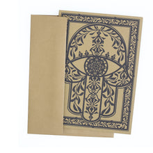 Greeting Card - Judaica - Hamsa Ornamental - 7"x5" - Prabhuji's Gifts - Wholesale and retail