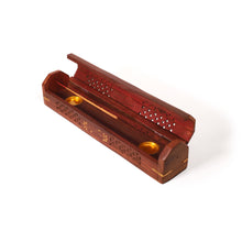 Prabhuji's Gifts box burner 5-panel jali and flowers inlay