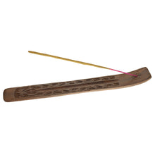 Incense Burner - Wooden Flat Carved Flower - Wholesale and Retail Prabhuji's Gifts