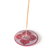 Quemador de Incienso - Placa de Esteatita Raíz Chakra Muladhara 3"