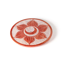 Quemador de incienso - Placa de esteatita Chakra sacro Svadhishtana 3"