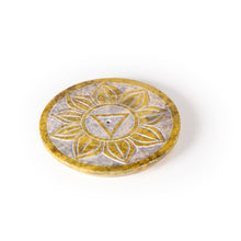 Quemador de Incienso - Placa de Esteatita Plexo Solar Chakra Manipura 3"
