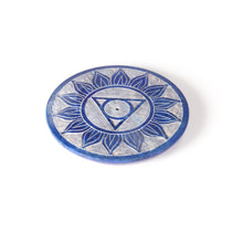 Incense Burner - Soapstone Plate Throat Chakra Vishudha 3"