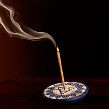 Incense Burner - Soapstone Plate Throat Chakra Vishudha 3"