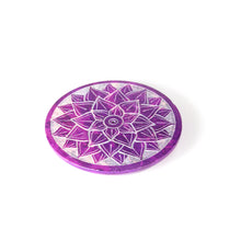 Quemador de Incienso - Placa de Esteatita Corona Chakra Sahasrara 3"