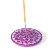 Quemador de Incienso - Placa de Esteatita Corona Chakra Sahasrara 3"
