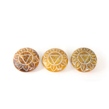 Quemador de incienso - Esteatita Guijarro Plexo Solar Chakra Manipura 2.5"