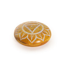 Quemador de incienso - Esteatita Guijarro Plexo Solar Chakra Manipura 2.5"