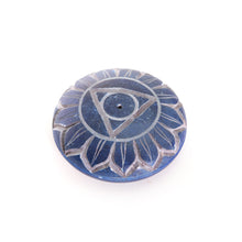 Quemador de Incienso - Esteatita Guijarro Garganta Chakra Vishudha 2.5"