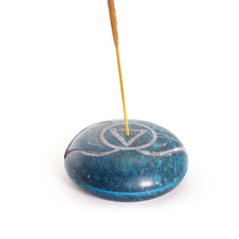 Incense Burner - Soapstone Pebble Third Eye Chakra Ajna 2.5"