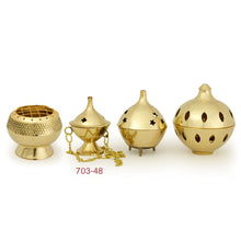 Burner - Hanging Brass Burner, Jali 2.5"Hx2"D - Wholesale and Retail Prabhuji's Gifts 