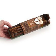Incense Gift Set - Bamboo Burner + 3 Harmony Incense Sticks Packs & Greeting - Thank you for being you