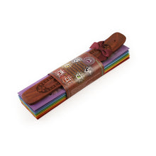 Prabhuji's Gifts - Incense Gift Set - Flat Burner + 7 Chakras Incense Stick in Brown Greeting Sleeve