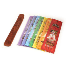 Prabhuji's Gifts - Incense Gift Set - Flat Burner + 7 Chakras Incense Stick in Purple Greeting Sleeve