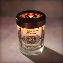 Third Eye Chakra Ajna | Candle for Chakra Meditation Scented with Essential Oils | Indian Jasmine | Concentration and Intuition - 10.5oz