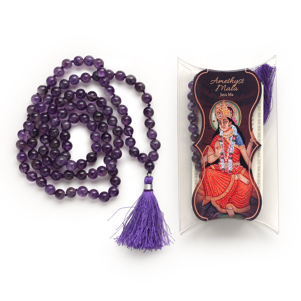 Amethyst Mala - 108 Prayer Beads - Wholesale and Retail by Prabhuji's Gifts