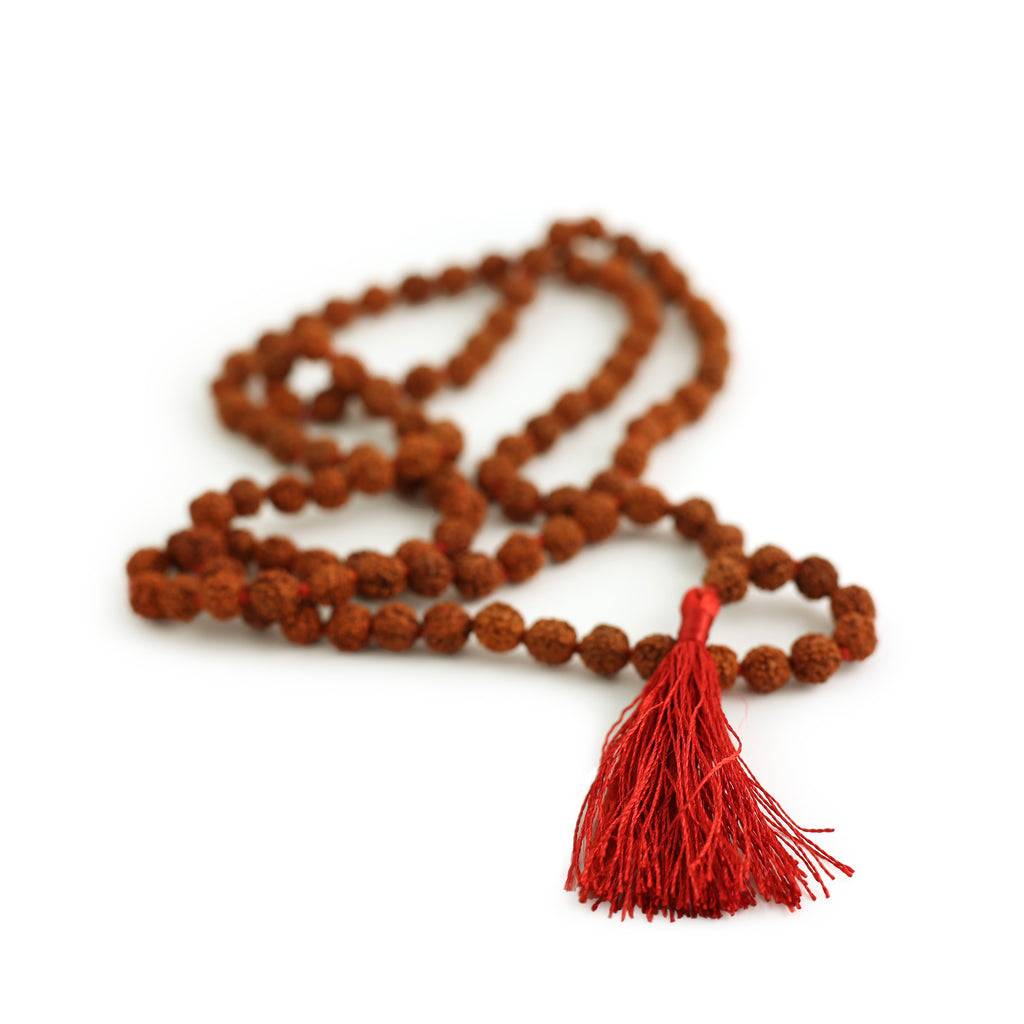 Rudraksha, 8mm, Indian, Prayer Beads, Seeds, Mala Length, 108