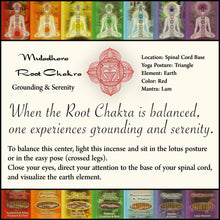 Incense Sticks Root Chakra Muladhara - Grounding and Serenity - 50 gram pack (approx 35-45 sticks)