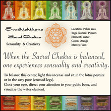 Incense Sticks Sacral Chakra Svadhishtana - Sensuality and Creativity - 50 gram pack (approx 35-45 sticks)