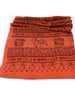Meditation Yoga Prayer Shawl - Maha Mantra - Peach Orange Large