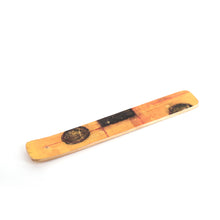 Incense Burner - Wooden Flat Burner Abstract Art by Prabhuji - 'Bhakti Yoga'