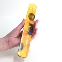 Incense Burner - Wooden Flat Burner Abstract Art by Prabhuji - 'Bhakti Yoga'