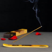 Incense Burner - Wooden Flat Burner Abstract Art by Prabhuji - 'Bhakti Yoga'