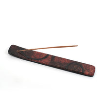 Incense Burner - Wooden Flat Burner Abstract Art by Prabhuji - 'Kundalini Yoga'