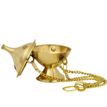 Prabhuji's Gifts Hanging Brass Burner, Jali 2"Hx2"D