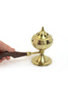 Prabhuji's Gifts Burner - Brass Burner with Wood Handle 5.5