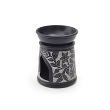 Oil Diffuser - Blue Soapstone Oil Burner Blue Rose 4.5"