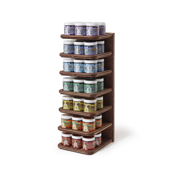 Wholesale Opening Bundle - Herbal Resin Incense - Display Rack with 7-Chakra Line 2.4 oz (68g) Jars - 42 Packs