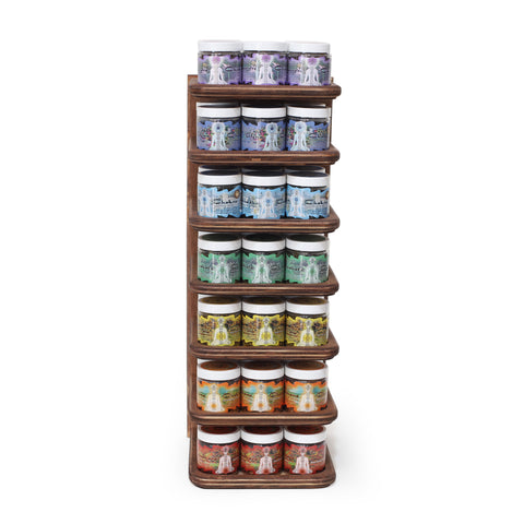 Display Rack - Herbal Resin Incense - Chakra Line - 42 Jars 2.4oz
