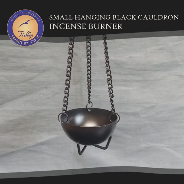 Prabhuji's Gifts hanging black Cauldron