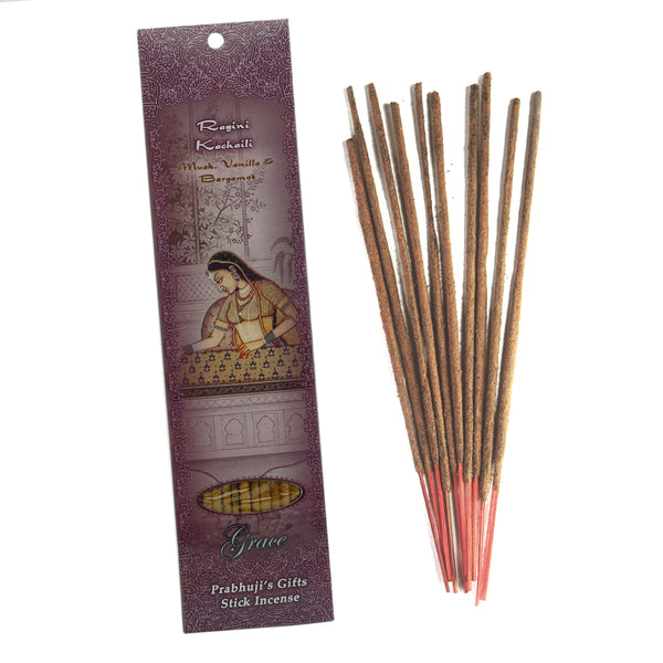 Incense Sticks Ragini Kachaili - Musk, Vanilla, and Bergamot - Grace